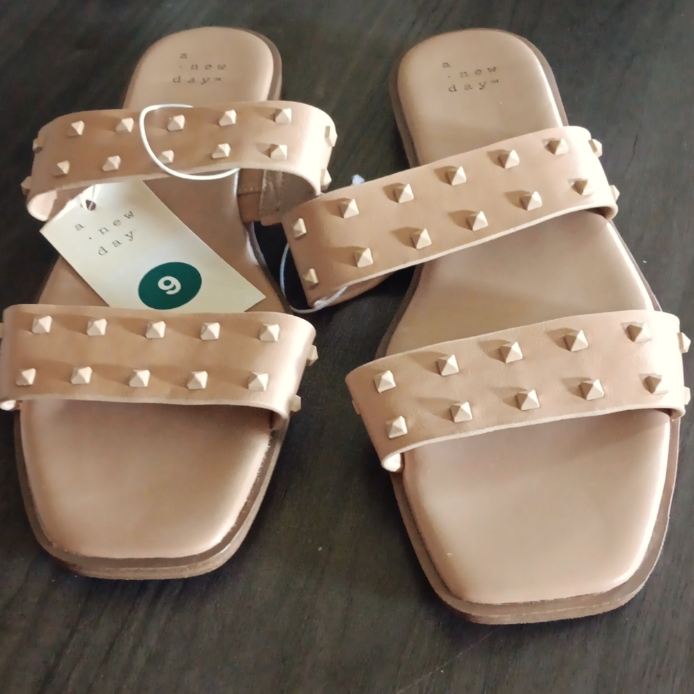 a.new day beige sandles size 9
